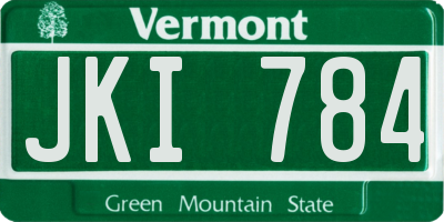 VT license plate JKI784