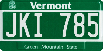 VT license plate JKI785