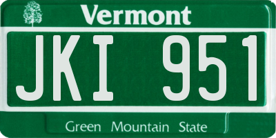 VT license plate JKI951
