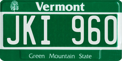 VT license plate JKI960