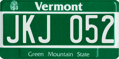 VT license plate JKJ052