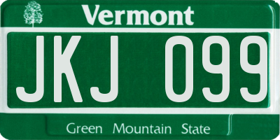 VT license plate JKJ099