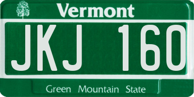 VT license plate JKJ160