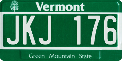 VT license plate JKJ176