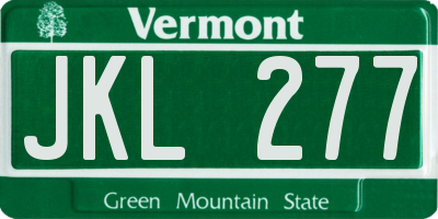 VT license plate JKL277