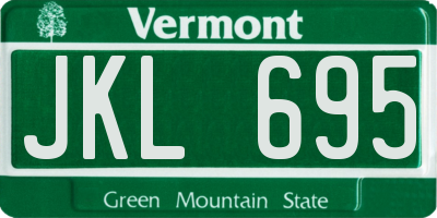 VT license plate JKL695