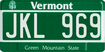 VT license plate JKL969