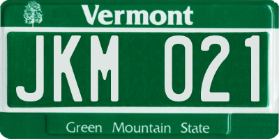 VT license plate JKM021