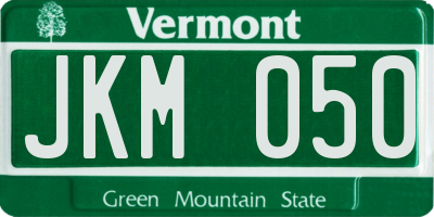 VT license plate JKM050