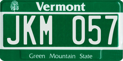 VT license plate JKM057