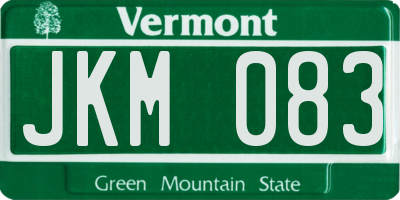 VT license plate JKM083