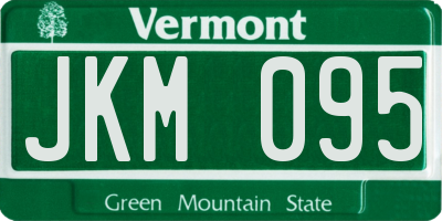 VT license plate JKM095