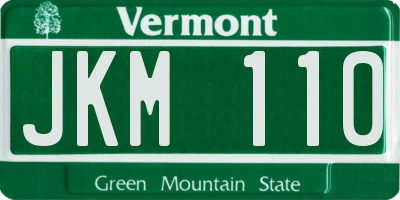 VT license plate JKM110