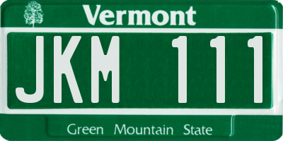 VT license plate JKM111