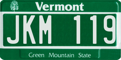 VT license plate JKM119