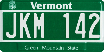 VT license plate JKM142