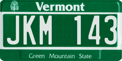 VT license plate JKM143