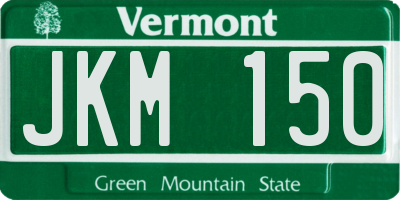 VT license plate JKM150