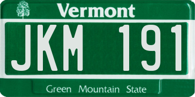 VT license plate JKM191