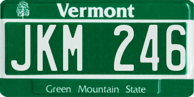 VT license plate JKM246