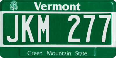 VT license plate JKM277