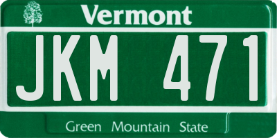 VT license plate JKM471
