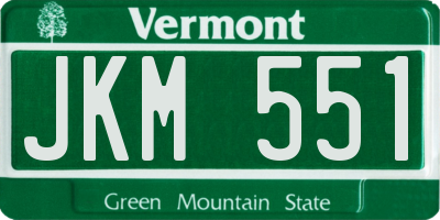 VT license plate JKM551