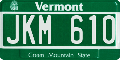 VT license plate JKM610