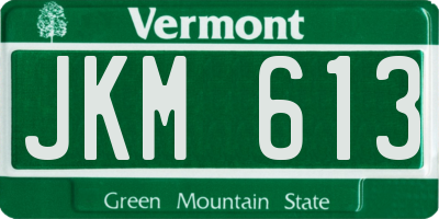 VT license plate JKM613