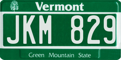 VT license plate JKM829