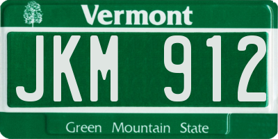 VT license plate JKM912