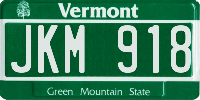 VT license plate JKM918