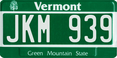 VT license plate JKM939
