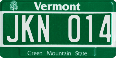 VT license plate JKN014