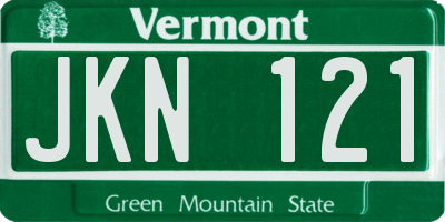 VT license plate JKN121