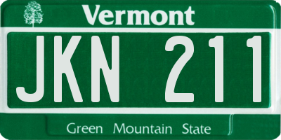 VT license plate JKN211