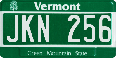 VT license plate JKN256