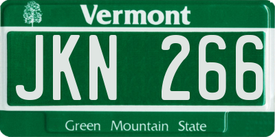 VT license plate JKN266