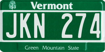 VT license plate JKN274