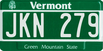 VT license plate JKN279