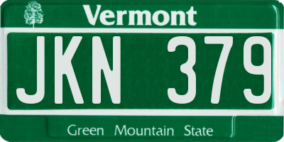 VT license plate JKN379