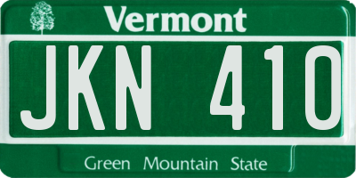 VT license plate JKN410