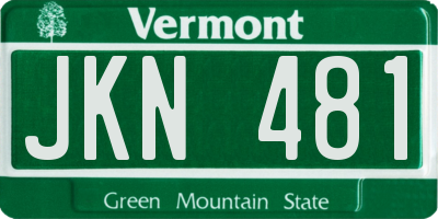 VT license plate JKN481