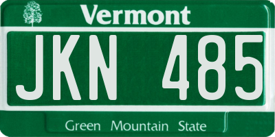 VT license plate JKN485