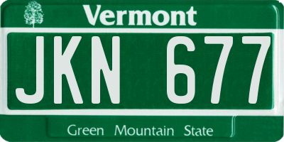 VT license plate JKN677
