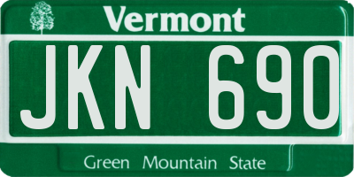 VT license plate JKN690