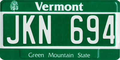 VT license plate JKN694