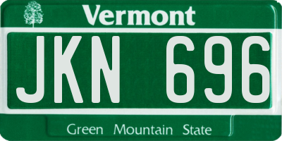 VT license plate JKN696