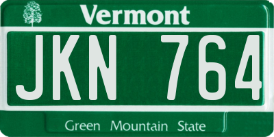 VT license plate JKN764