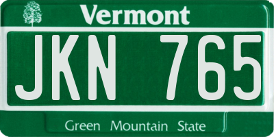 VT license plate JKN765